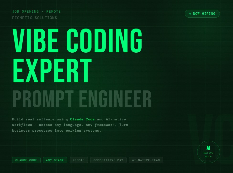 Vibe Coding Expert / Prompt Engineer